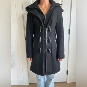 Mackage Beautiful wool pea coat with detachable zippered hood